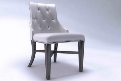 Leather wooden chair 3D models