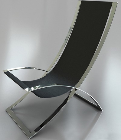 Modern Style Furniture: Silver Lounge Leather Armchair