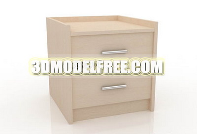 Furniture 3Ds Max Model: Light Color Bedside Carbinet
