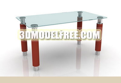 Furniture 3Ds Max Model: Modern Glass Tea Table