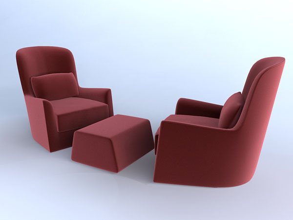 Lounge Chairs/Armchairs__Red