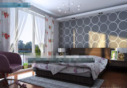 Simple ceiling windows bedroom