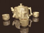 Root carving of tea service