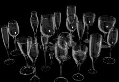 Transparent glass Goblet