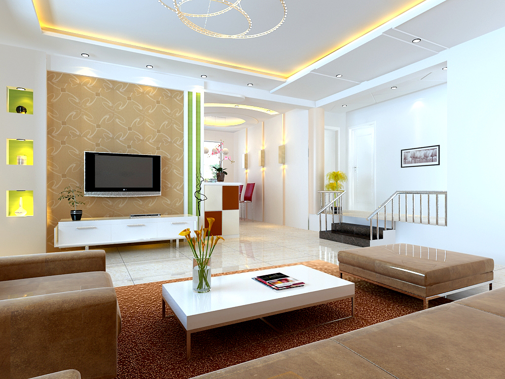 modern minimalist style Living room
