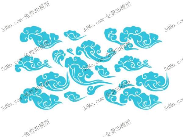 Blue clouds wallpaper pattern
