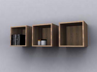 Dark wood bedside cabinet