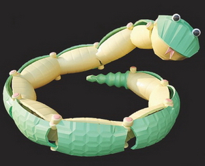 Small Green Snake 3D toy model of