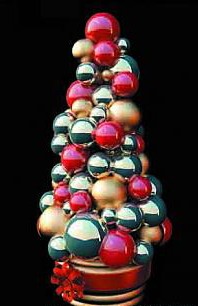A variety of colors consisting of small balls Christmas tree Model