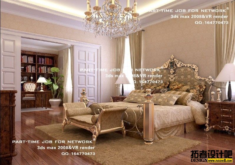 Cozy European-style bedroom