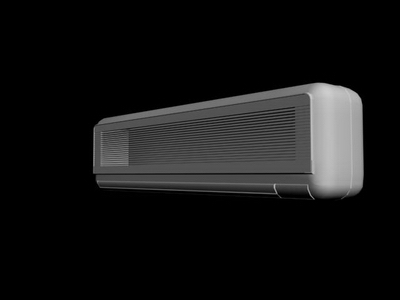 Household Appliance 3DsMax Model: White Wall Mounted Split Type Air Conditioner