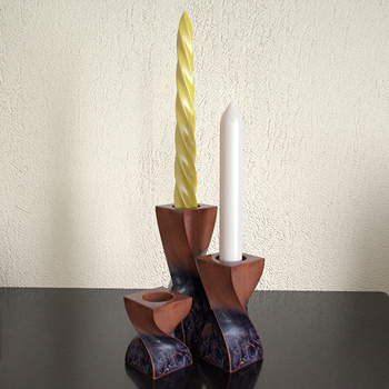 Brown Retro Candle Holder