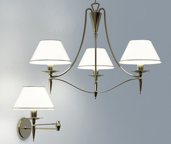 Simple white European-style wall lamp