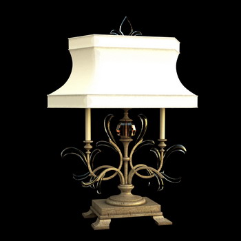 European style classic white shade lamp