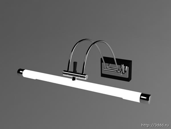 Modern white wall lamp 3D model