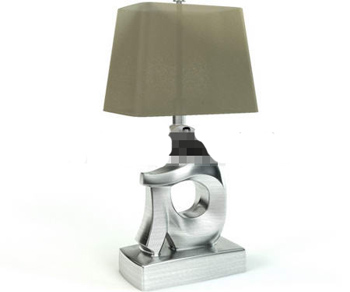 Figure shape metal table lamp