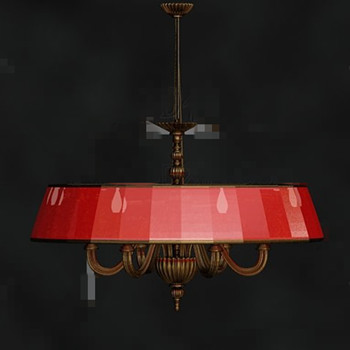 Red beautiful retro metal pendant lamp