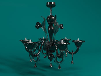 Retro bell pendants dark chandelier