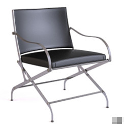 Black iron legs folding chair model