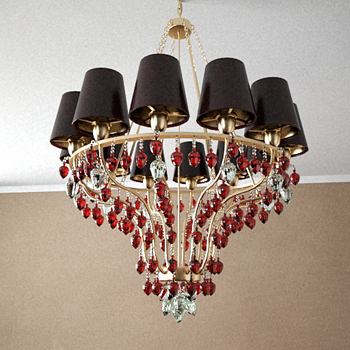 European-style Golden strawbs chandelier