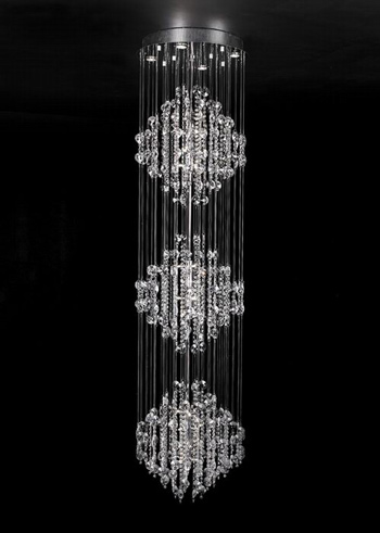 Modern three layers crystal chandelier