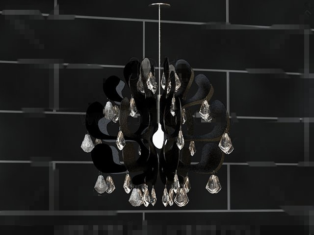 Personalized Black Crystal pendant lamp