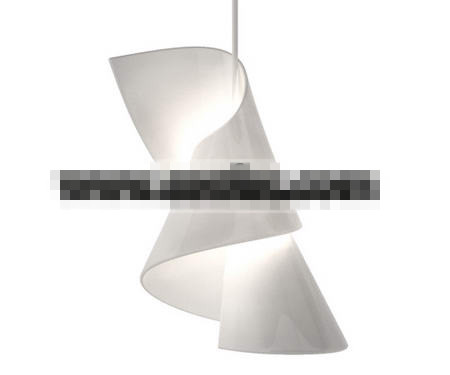 White abstract rotation pendant lamp