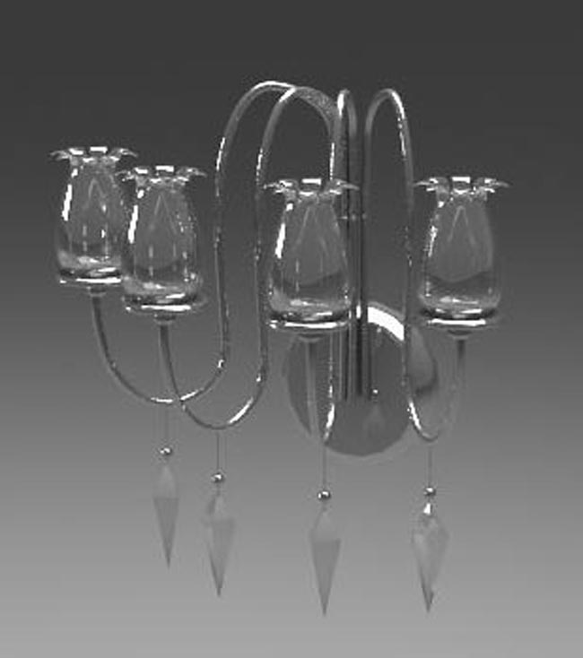 Transparent crystal glass chandelier