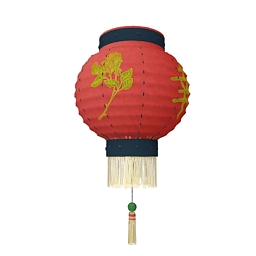 Chinese lantern droplight 3D models (including material)