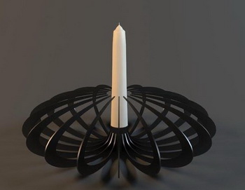Black circular character Candlestick