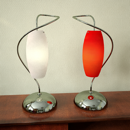 A pair of delicate desk lamp 3D models