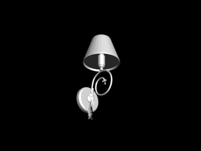 Wall Lamp Model: Wrounght Iron Wall Lamp 3Ds Max Model