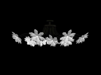 Pendant Lamp Model: Modern Floral Motif Pendant Lamp 3Ds Max Model
