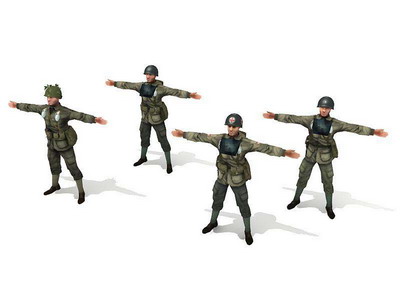 3Ds Max Model: Soldier Toy Soldier Story WWII U.S. Army