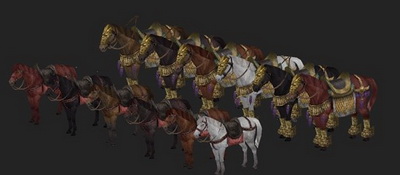 3D model horses