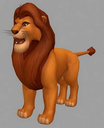 Animal 3D Max Model: Simba Muscular Strong Lion