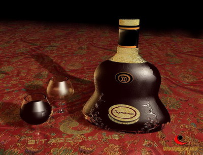 XO Alcohol Bottle 3Ds Max Model