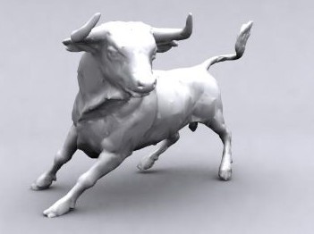 The statue of the bull run