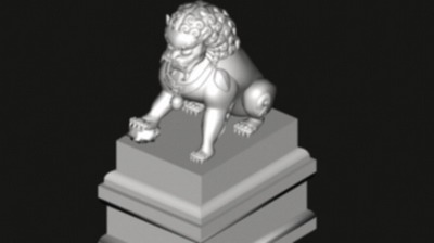 stone lion 3D model