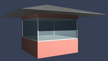 3D model of the security booth