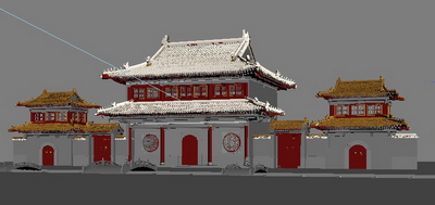 3D model of the temple gate