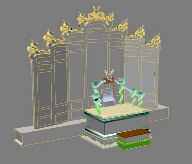 Chinese Furniture Model 4 sets (a set of model Throne)
