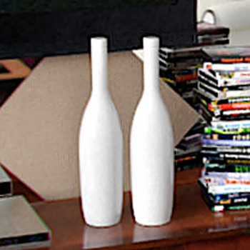 Simple white bottles 3D model