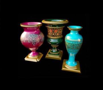 Three beautiful vases