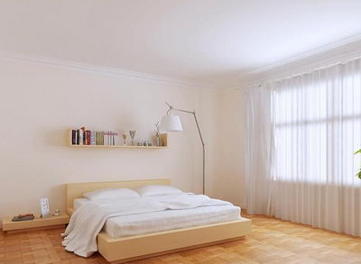 Pure white lovely bedroom