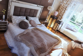 Download a warm European-style bedroom model (with texture mapping)