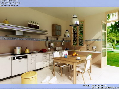 Bright kitchen restaurant 3D models