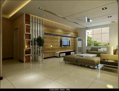 Residential Design£º Spacious Living Room Design 3Ds Max Model