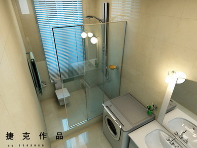 Modern Style Compact Bathroom 3DsMax Model