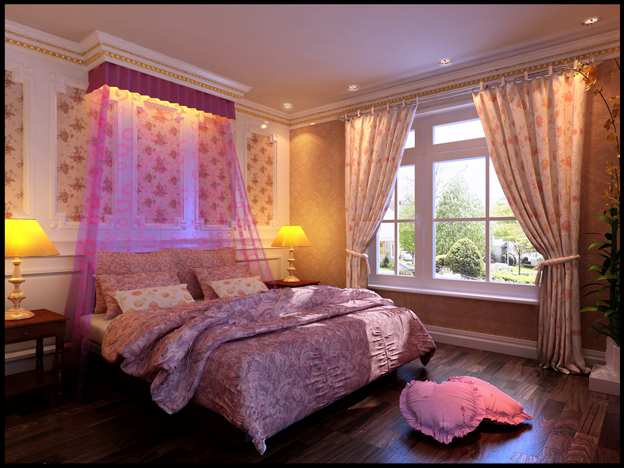 Continental Bed Room: PINK TONE